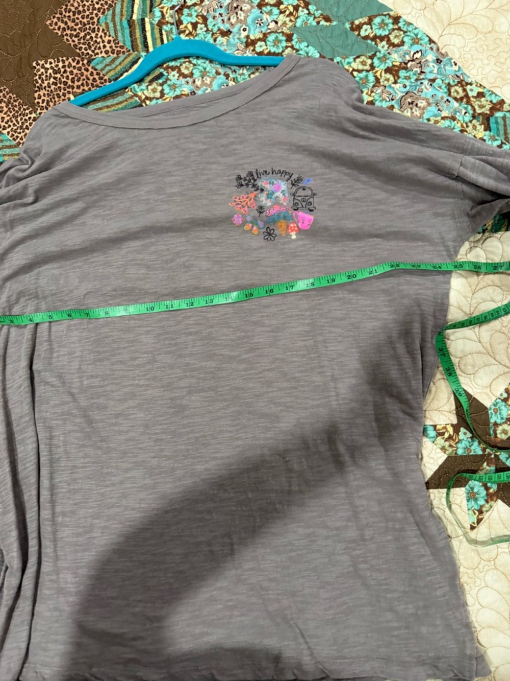 Natural Life oversized cotton doodle long sleeve t-shirt in ash XL - Picture 4 of 8